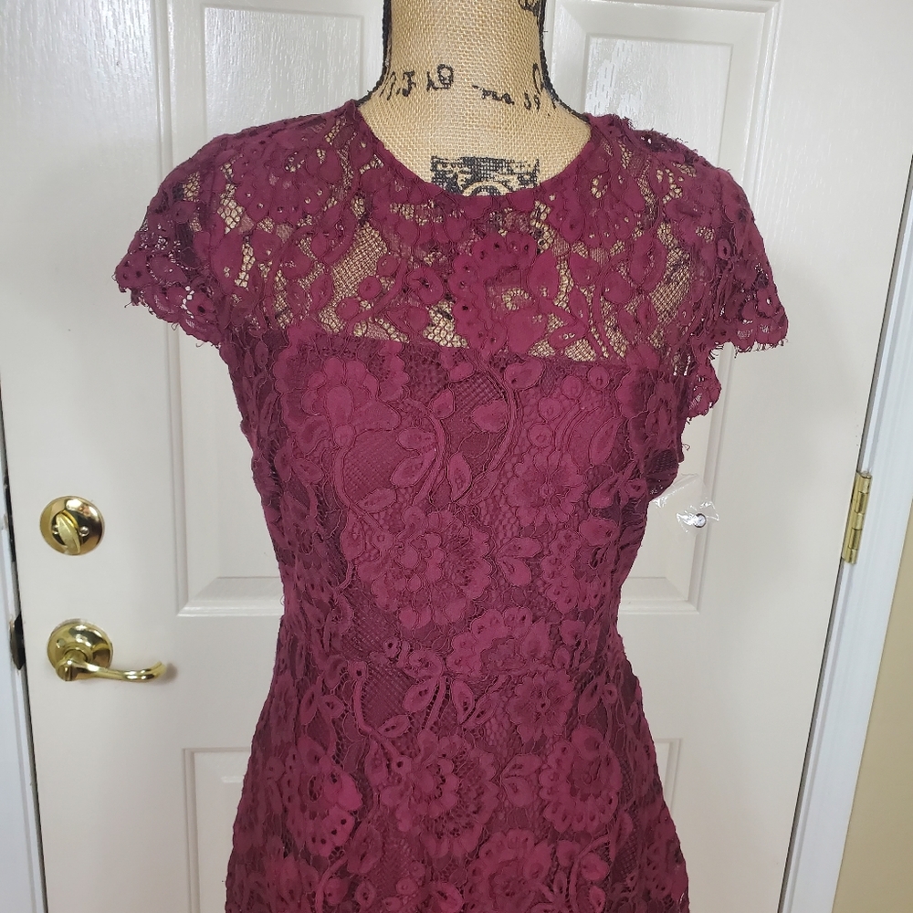 Show Me Your Mumu Alice Maroon Floral Dress - Picture 3 of 8